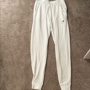 Gymshark White Jogger Pants (feel like sweatpants) Size XS